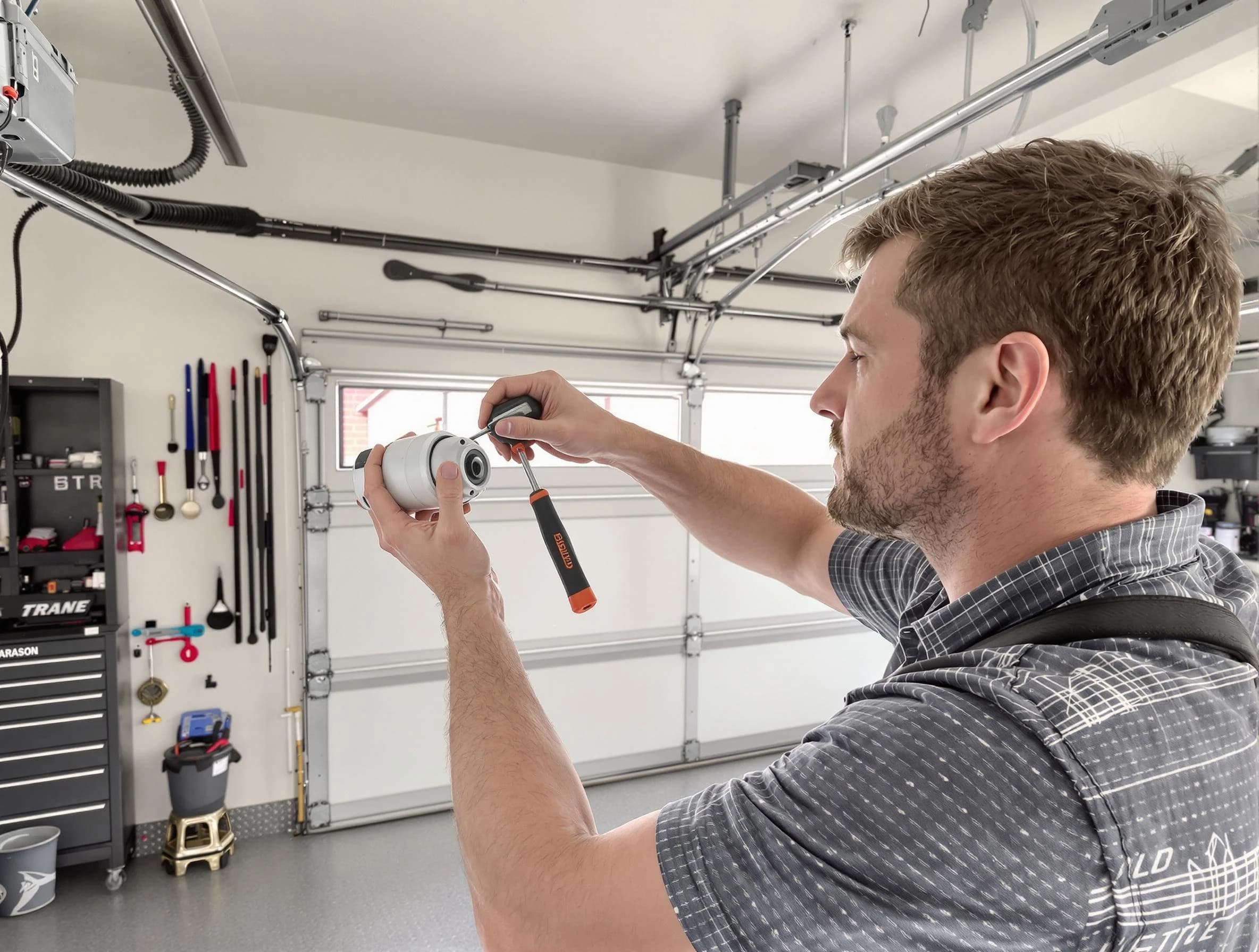 Garage door opener repair service by Palmetto Garage Door Repair in Palmetto