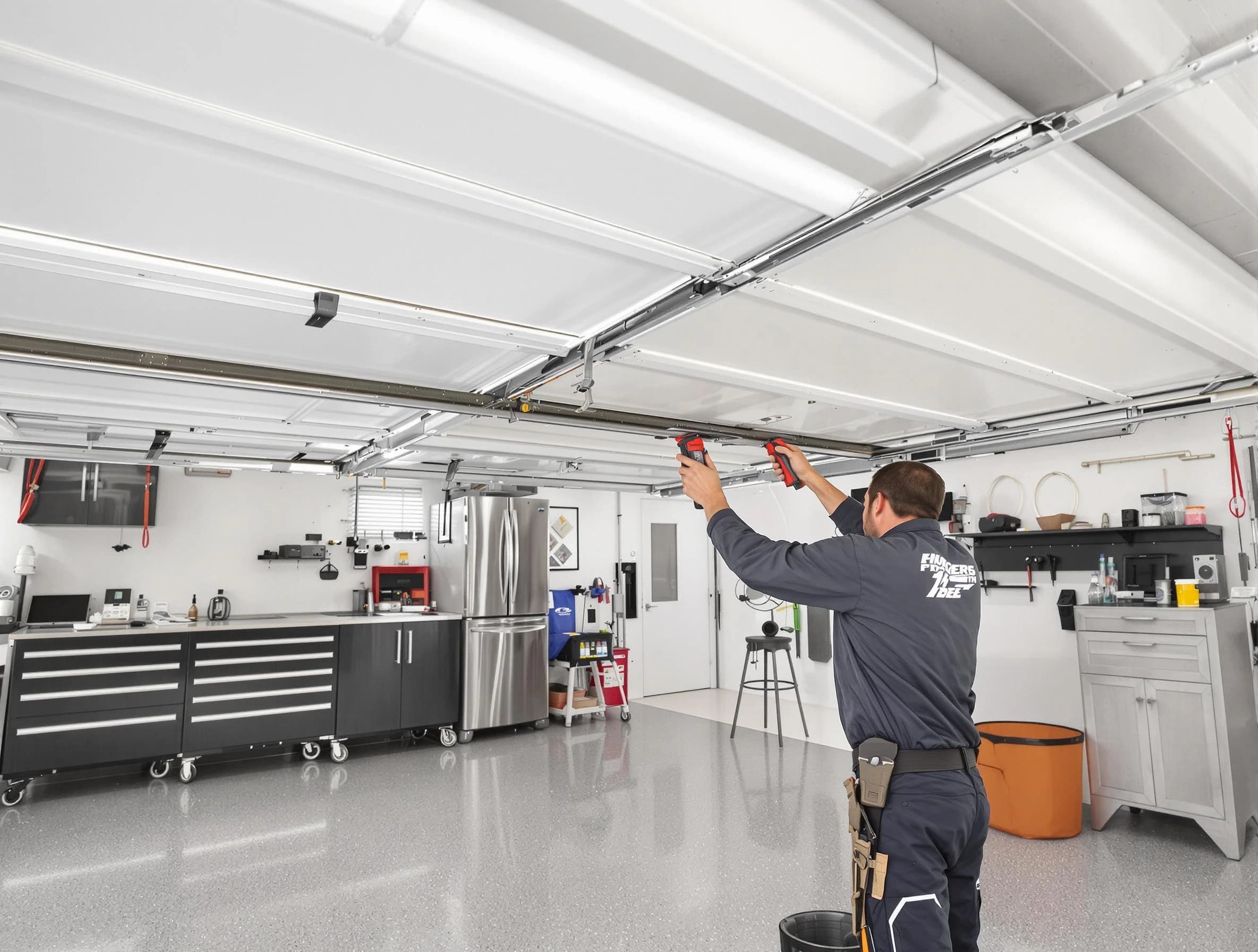 Overhead garage door repair service by Palmetto Garage Door Repair in Palmetto